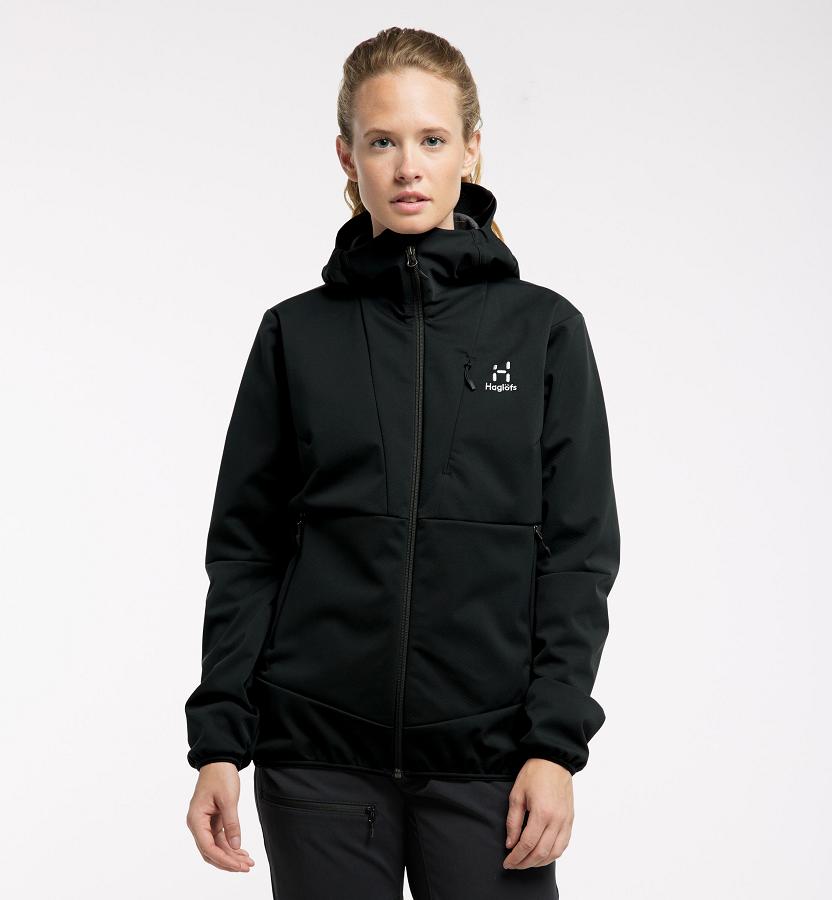 Haglöfs Multi Flex Softshell Jacket Black For Womens UZRNI8693 Australia